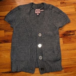 Juicy Couture short sleeve wool cardigan